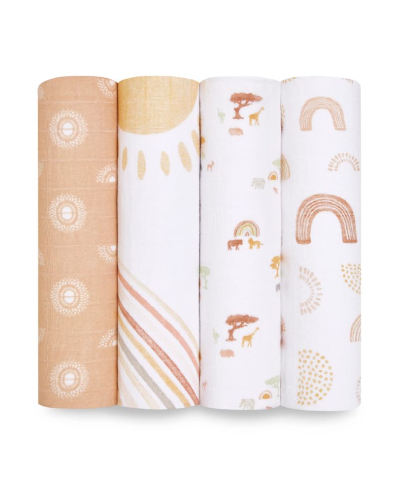 Baby Girls Keep Rising Swaddle Blankets, Pack of 4