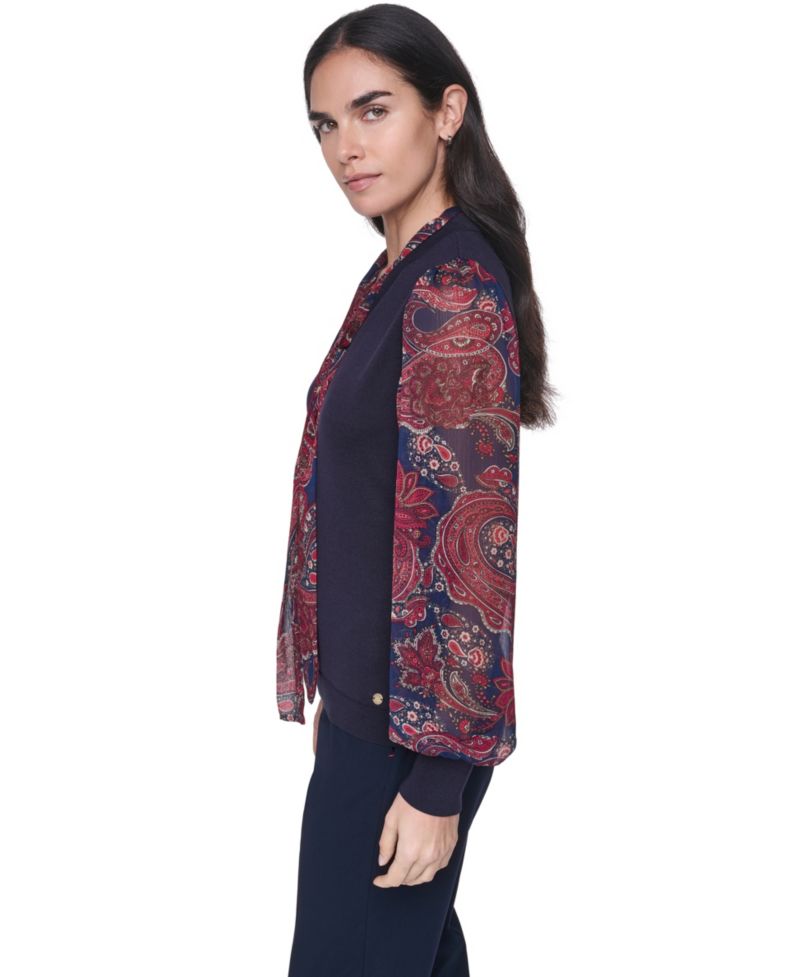 Women's Paisley V-Neck Sweater