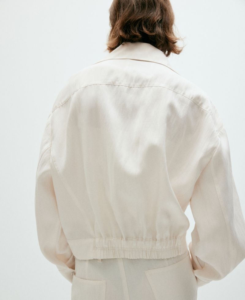 Women's Oversized Funnel-Neck Bomber Jacket