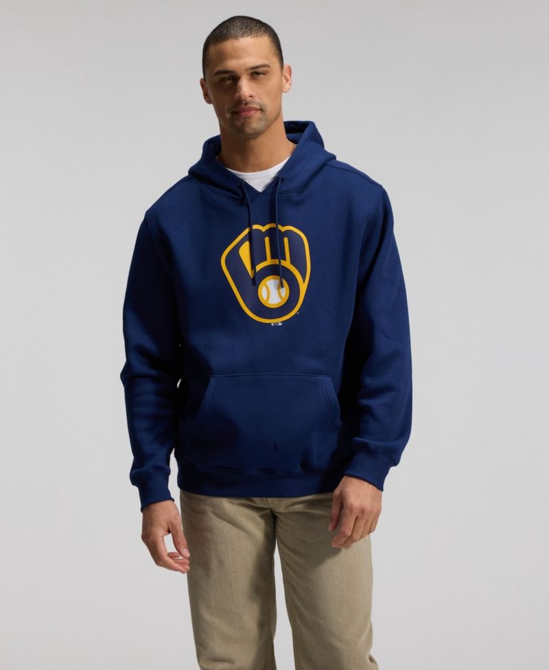 Men's Navy Milwaukee Brewers Primary Logo Legacy Hoodie