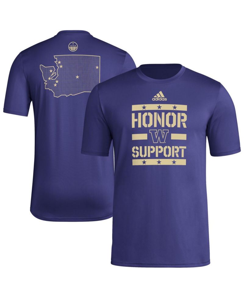 Men's Purple Washington Huskies Honor Support Pre-Game T-Shirt