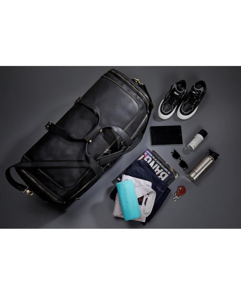 100% Full Grain Leather Duffel Bag - Only Duffel You will Need