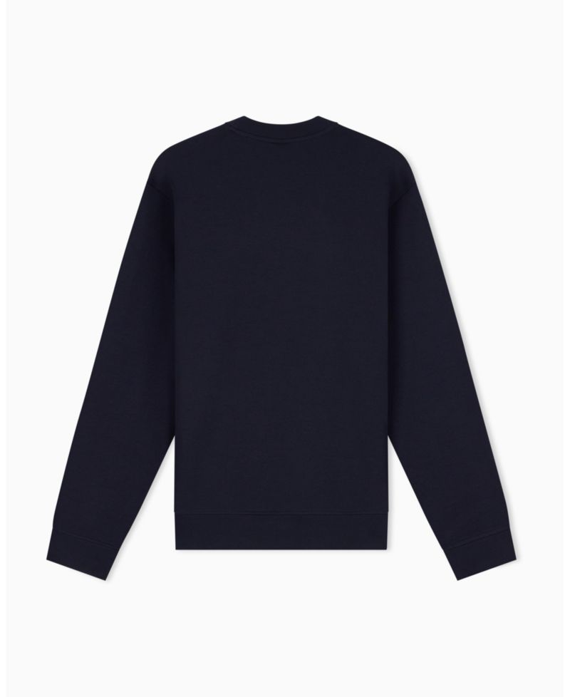 Men's Long Sleeve All-Over Logo Bonded Cotton Crewneck Sweatshirt