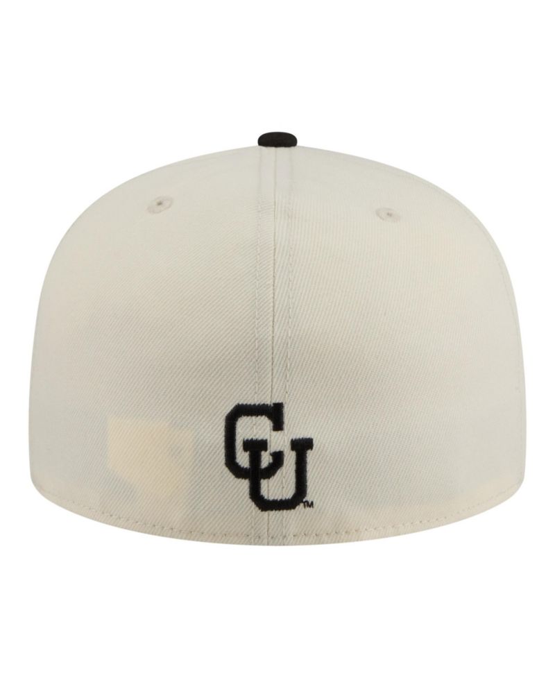 Men's Cream/Black Colorado Buffaloes Two-Tone Script 59FIFTY Fitted Hat