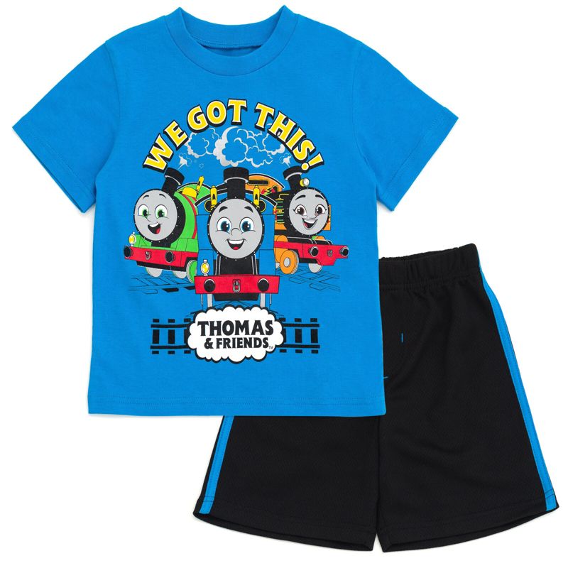 Little Boys T-Shirt and Mesh Shorts Outfit Set