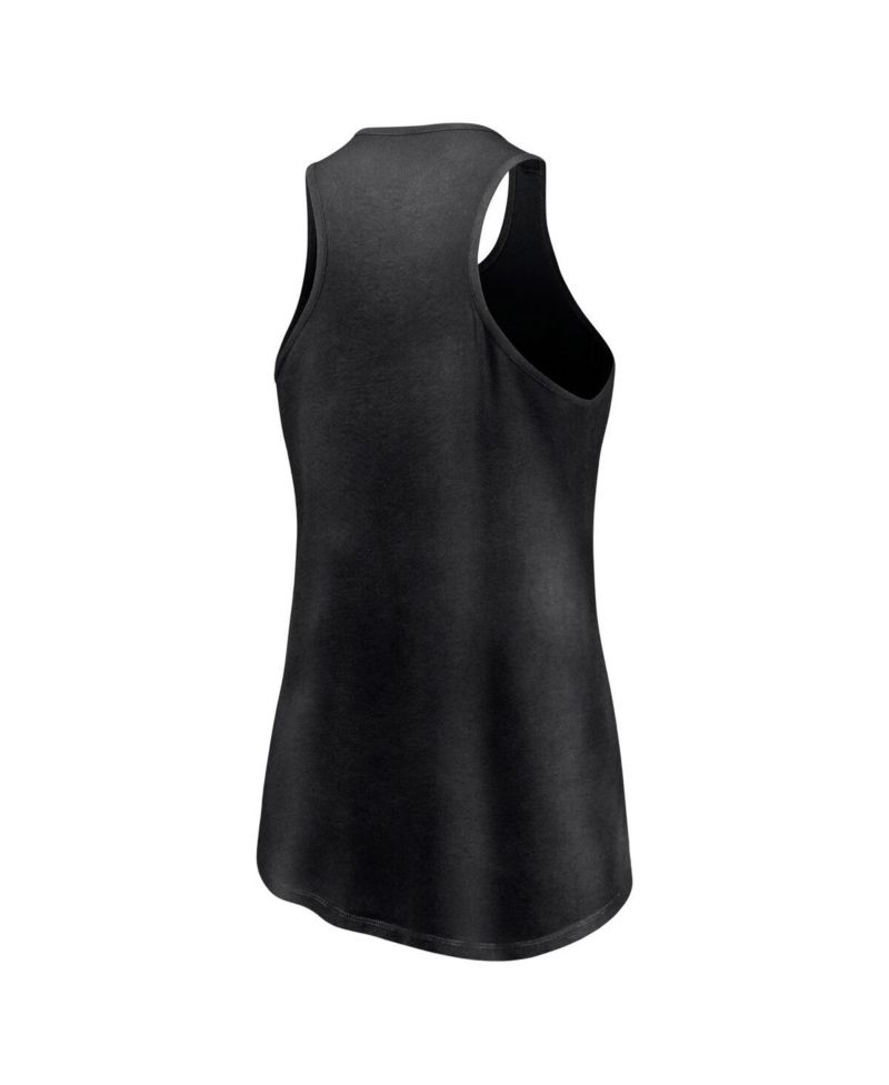 Women's Black San Francisco Giants Simplicity Swing Racerback Scoop Neck Tank Top