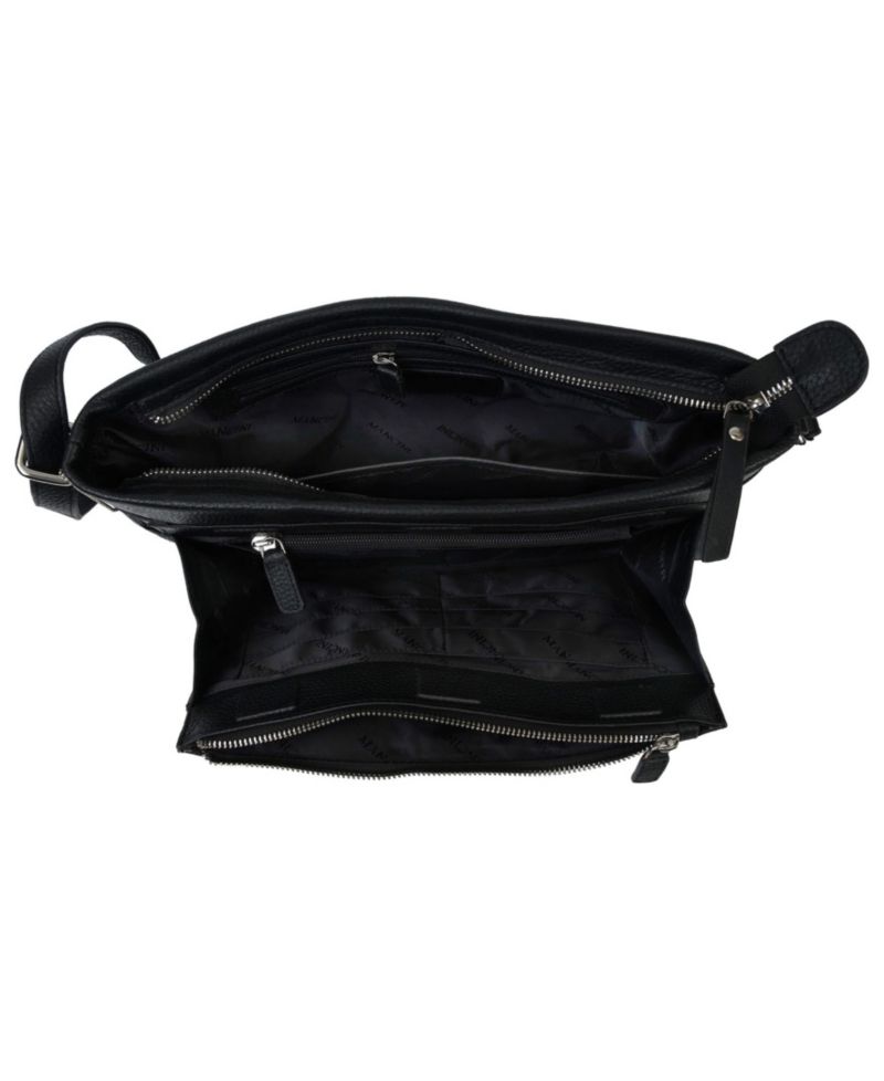 Pebble Loretta Leather Crossbody Handbag with Organizer