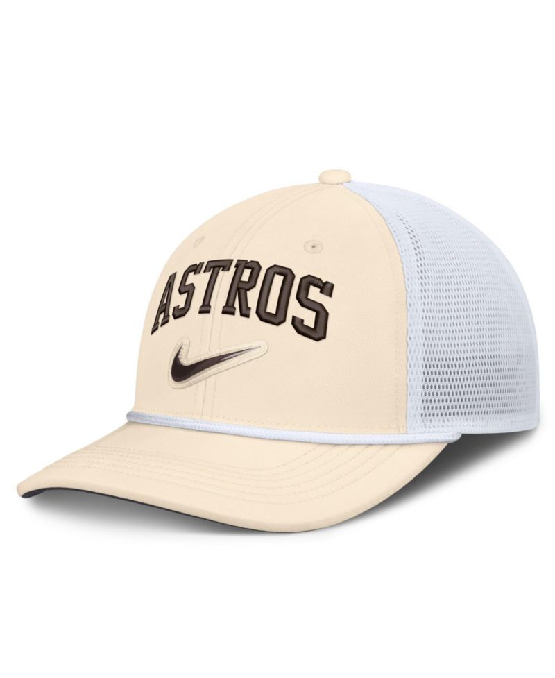 Men's Natural/White Houston Astros Rise Dri-FIT Trucker Adjustable Hat&iquest;