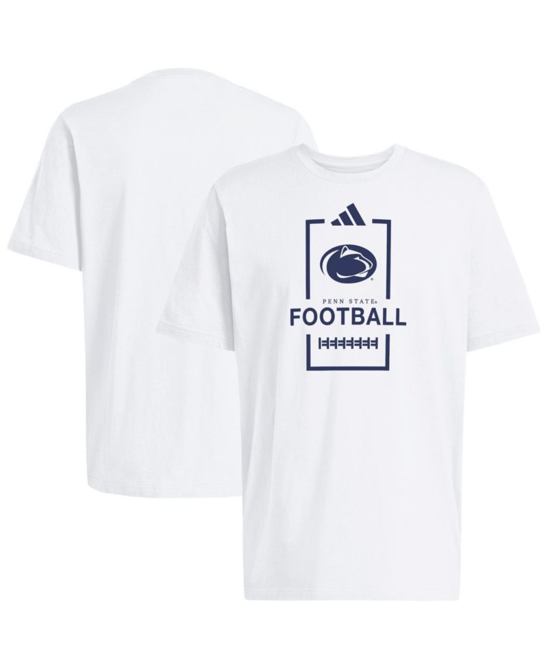 Men's White Penn State Nittany Lions Football Cotton T-Shirt