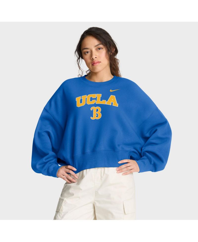 Women's Blue UCLA Bruins Oversized Phoenix Arch Pullover Sweatshirt