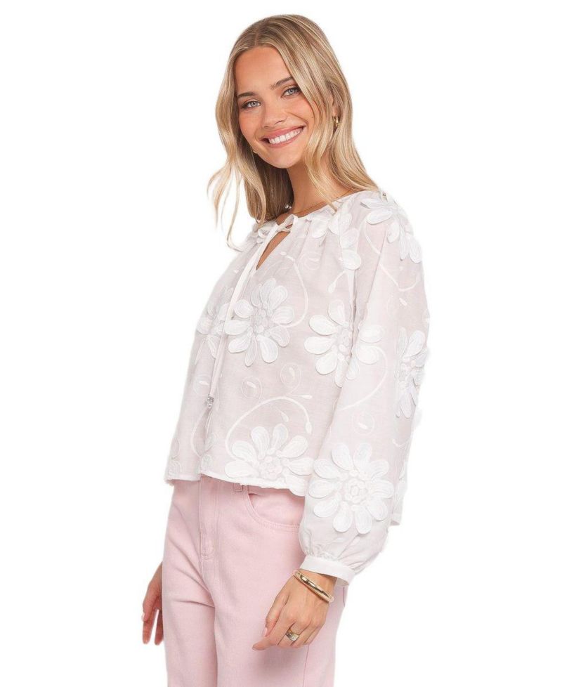 Women's Leire Long-Sleeve Floral-Embroidered Blouse