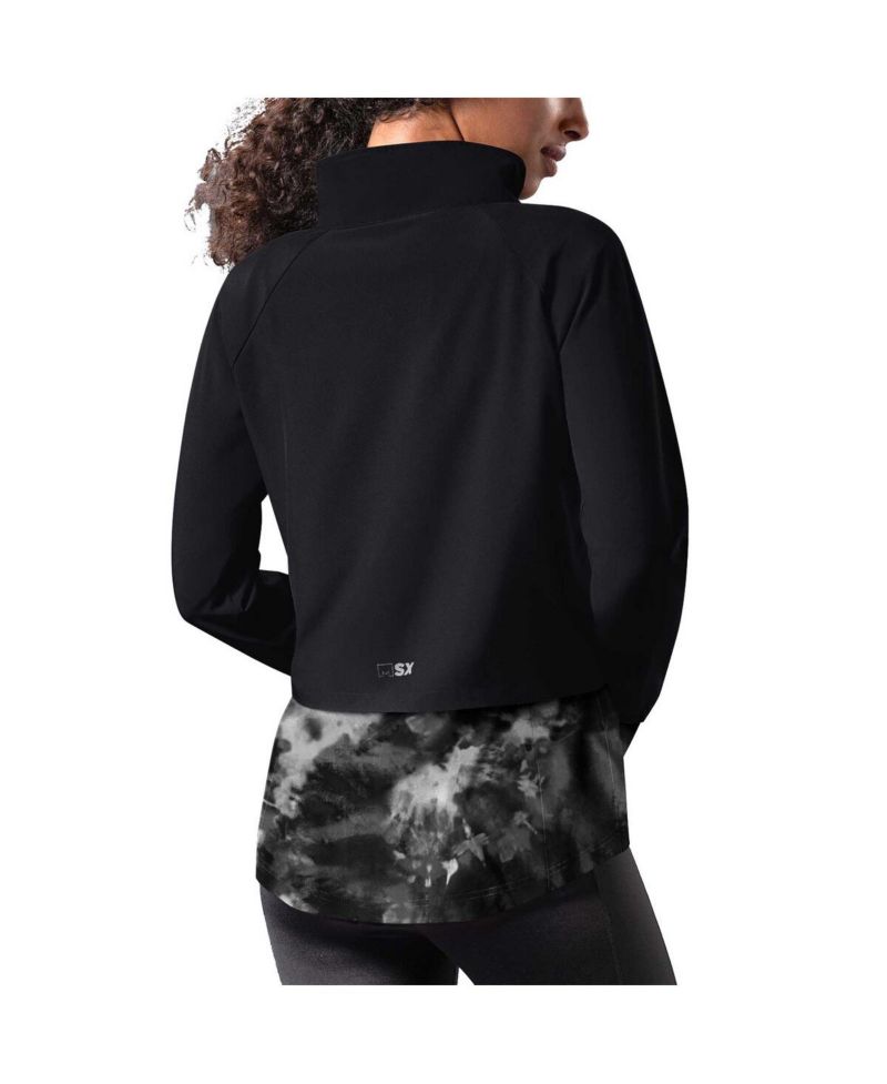 Women's Black New Orleans Saints Grace Raglan Full-Zip Running Jacket
