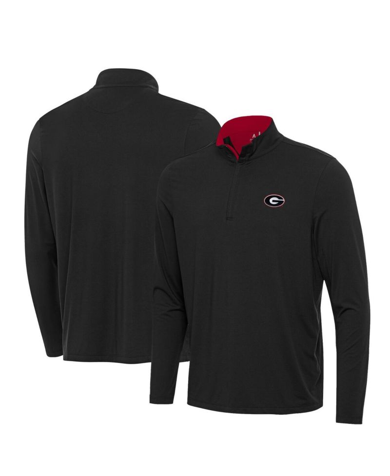 Men's Black Georgia Bulldogs Content Quarter-Zip Pullover Sweatshirt