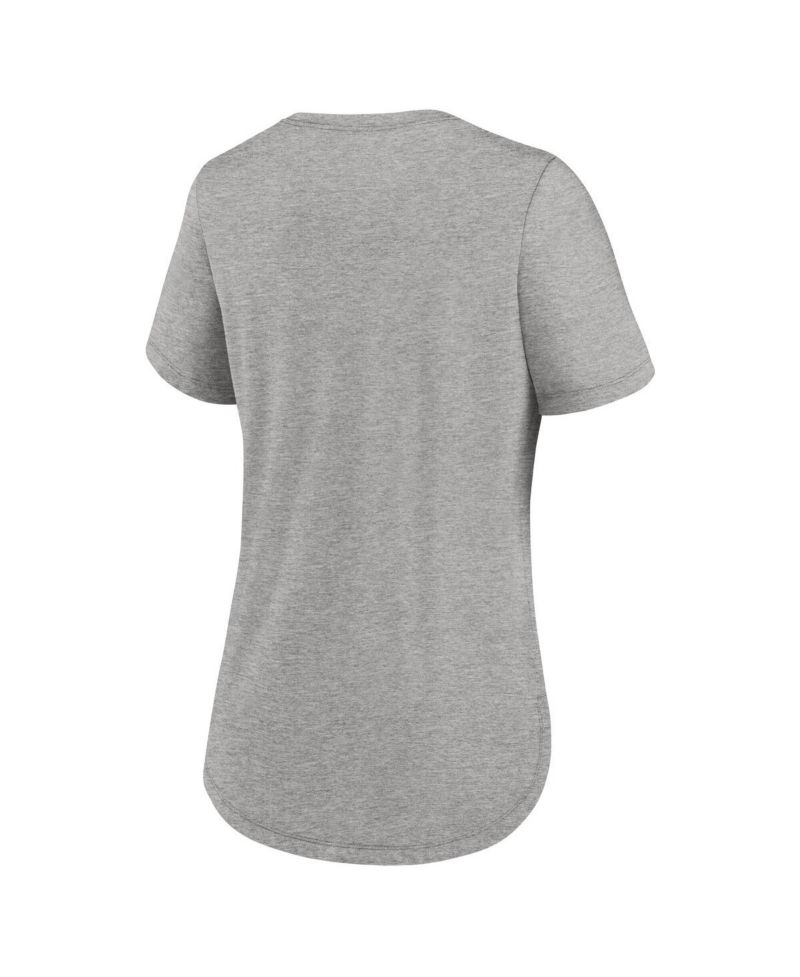 Women's Heather Gray Tennessee Titans Team Shout Out Tri-Blend T-Shirt
