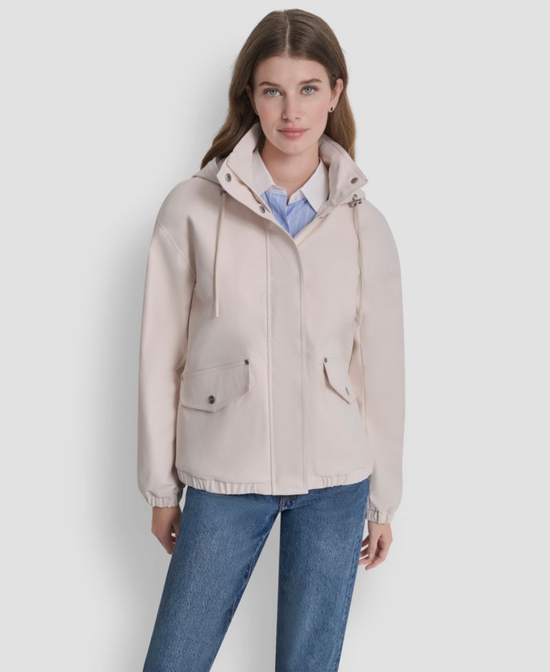 Women's Stand Collar Bomber Raincoat