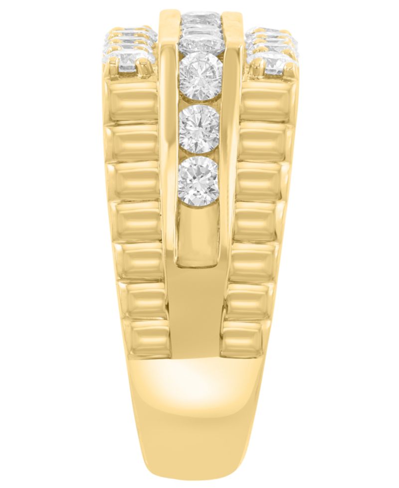 Men's Lab-Grown Diamond (1-7/8 ct. t.w.) Ring in 14k Gold-Plated Sterling Silver