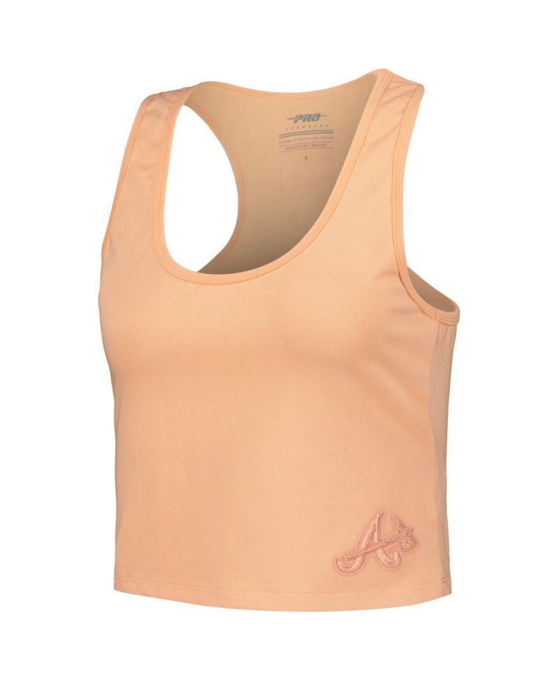 Women's Orange Atlanta Braves Neutral Fitted Racerback Tank Top