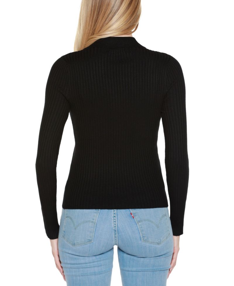 Women's Long Sleeve Johnny Collar Sweater