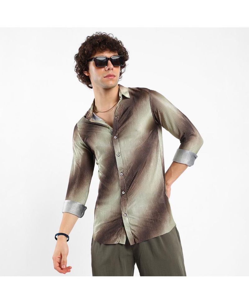 Campus Ombre-Pleated Shirt