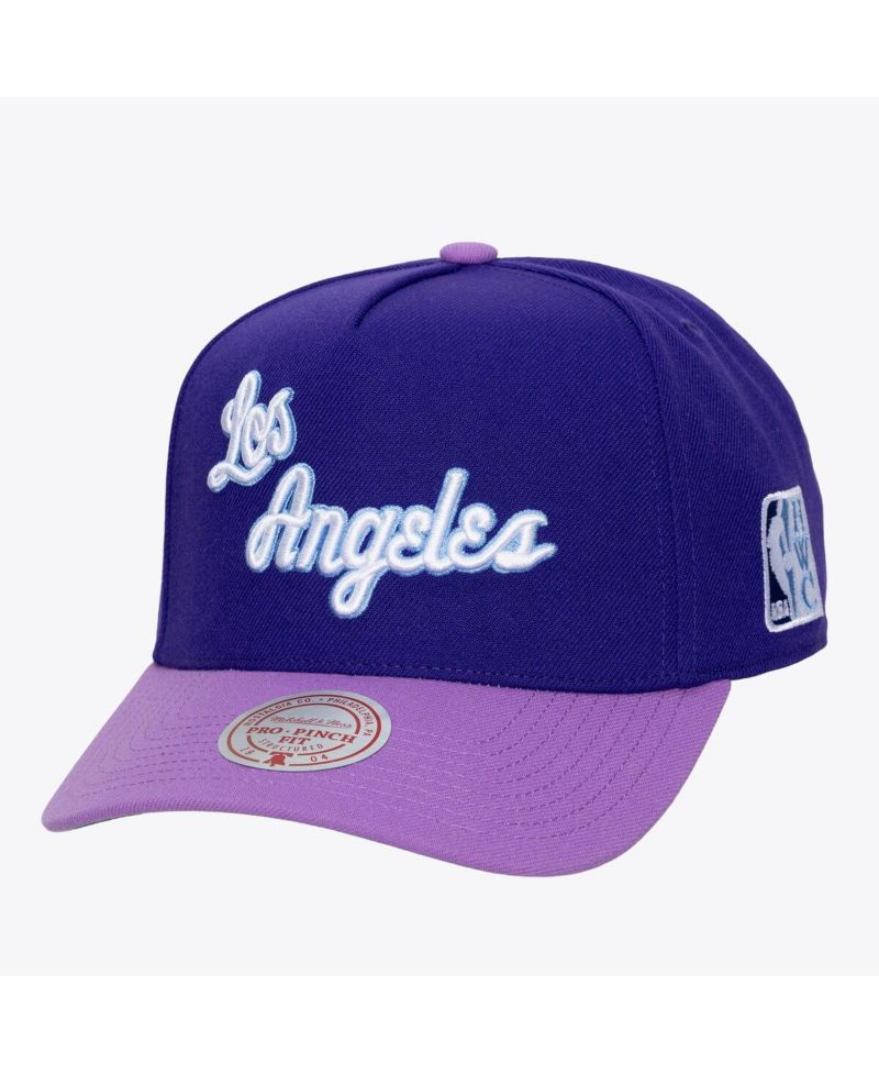 Men's Purple Los Angeles Lakers Hardwood Classics Legendary Away Pro-Pinch Adjustable Hat