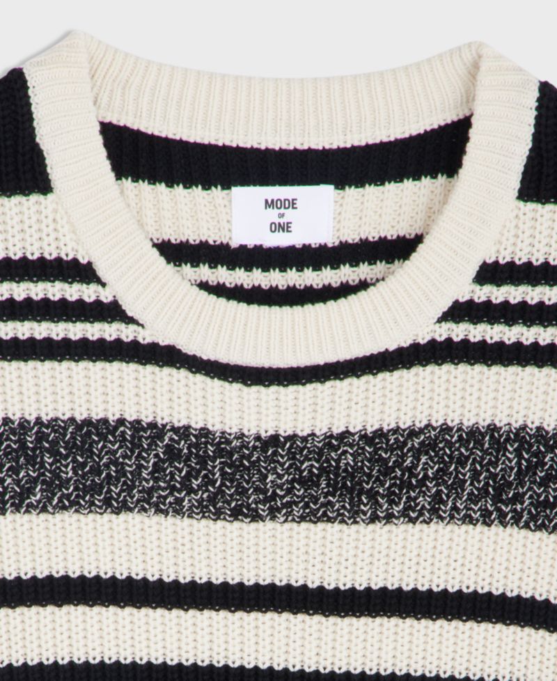 Men's Striped Relaxed-Fit Crewneck Sweater