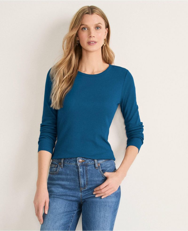Women's Long Sleeve Micro Rib T-Shirt