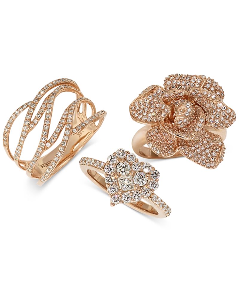 EFFY® Diamond Ring (3/8 ct. t.w.) in 14k Yellow Gold (Also available in Rose Gold & White Gold)
