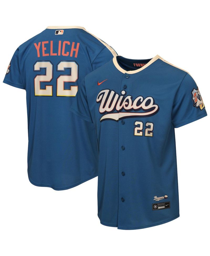 Big Boys and Girls Christian Yelich Gray Milwaukee Brewers 2026 City Connect Stadium Jersey