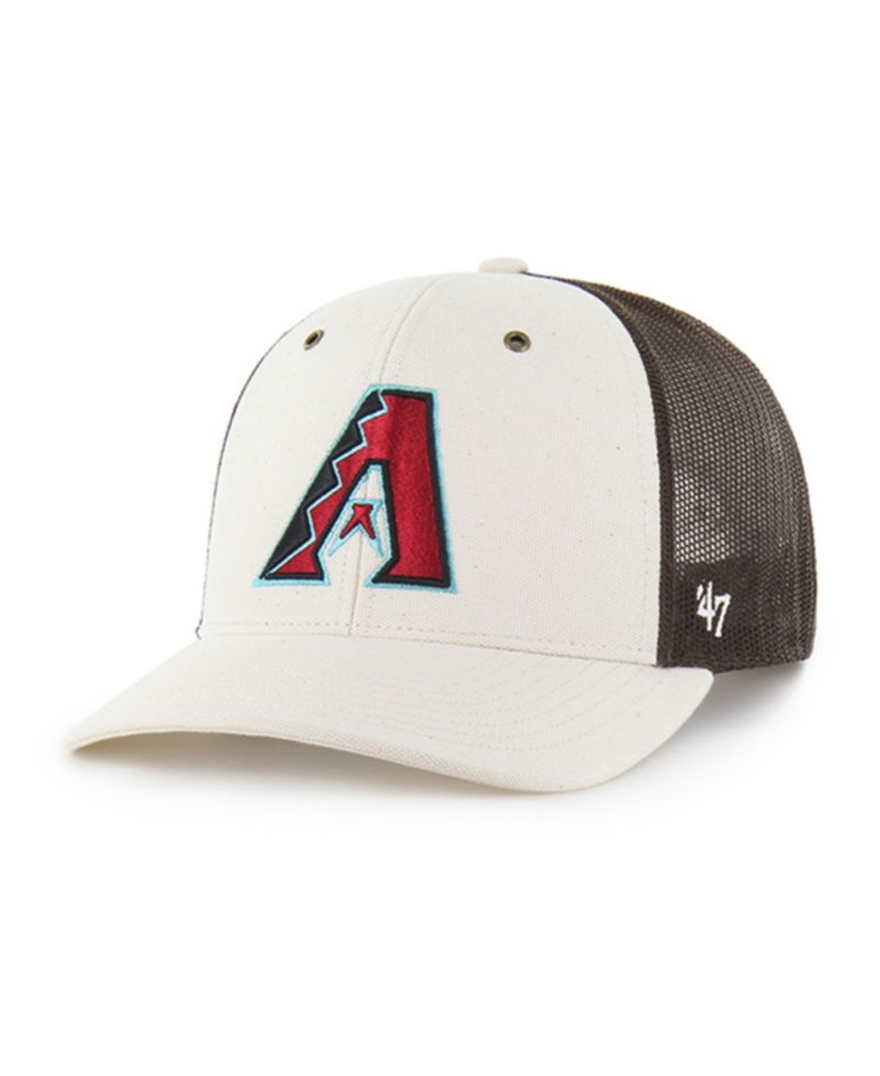 Carhartt x '47 Men's Natural/Brown Arizona Diamondbacks Undyed Trucker Adjustable Hat