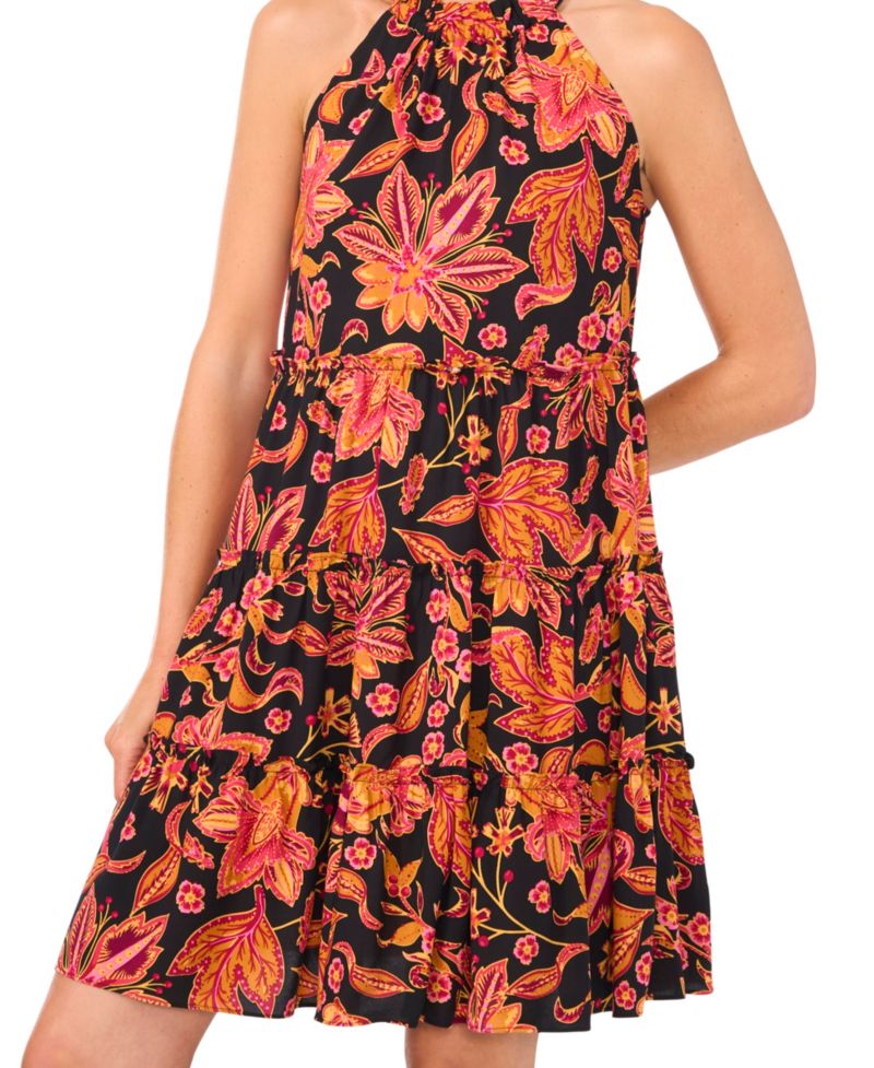 Women's Tiered Halter Neck Dress