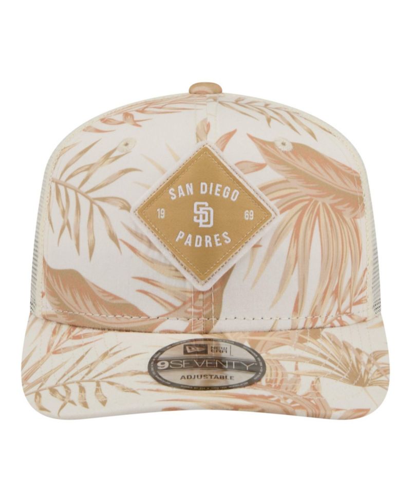 Men's Tan San Diego Padres Tonal Palm COOLERA 9SEVENTY Adjustable Trucker Hat