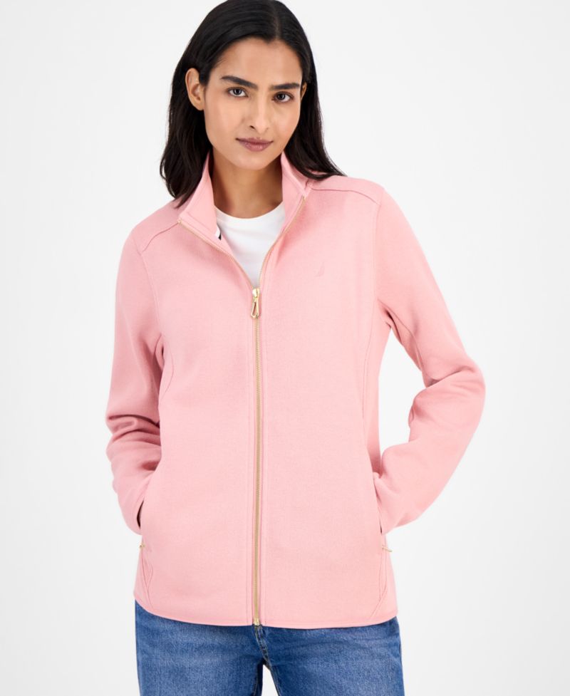 Nautica Women's Zip-Front Fleece Sweater jacket