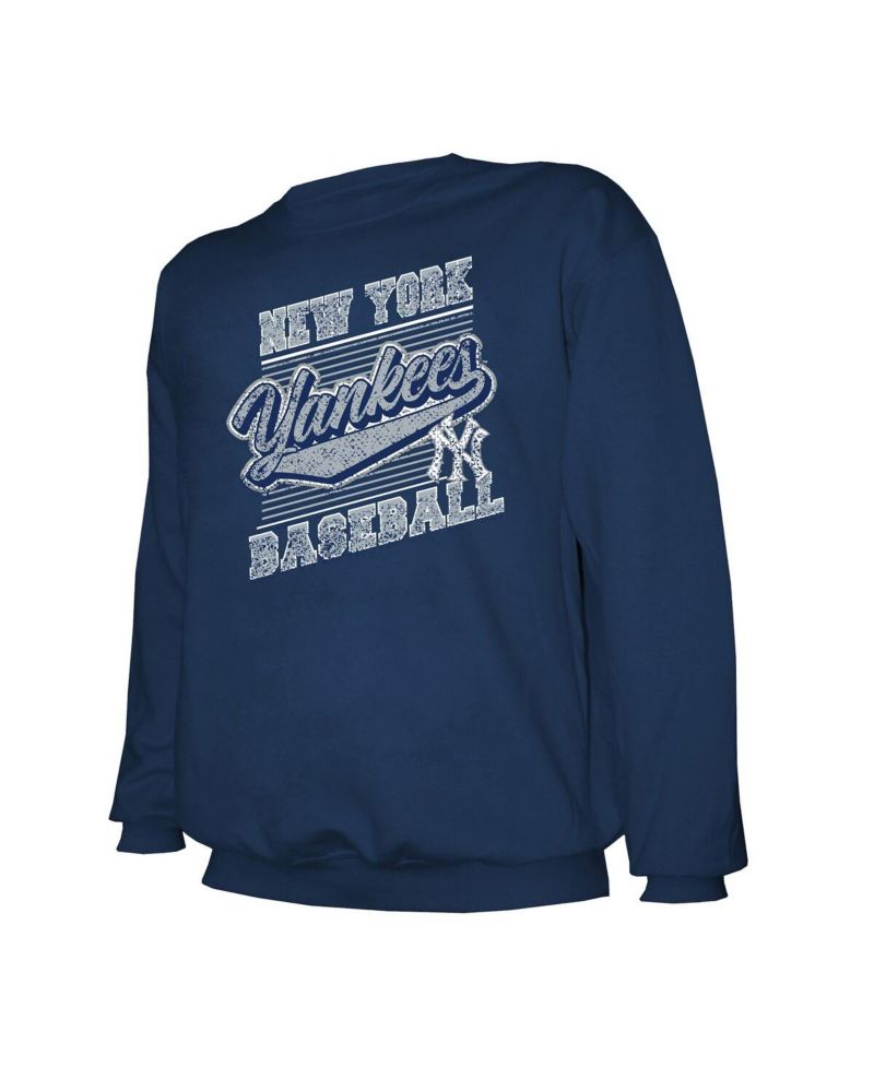 Men's Navy New York Yankees Pullover Sweatshirt