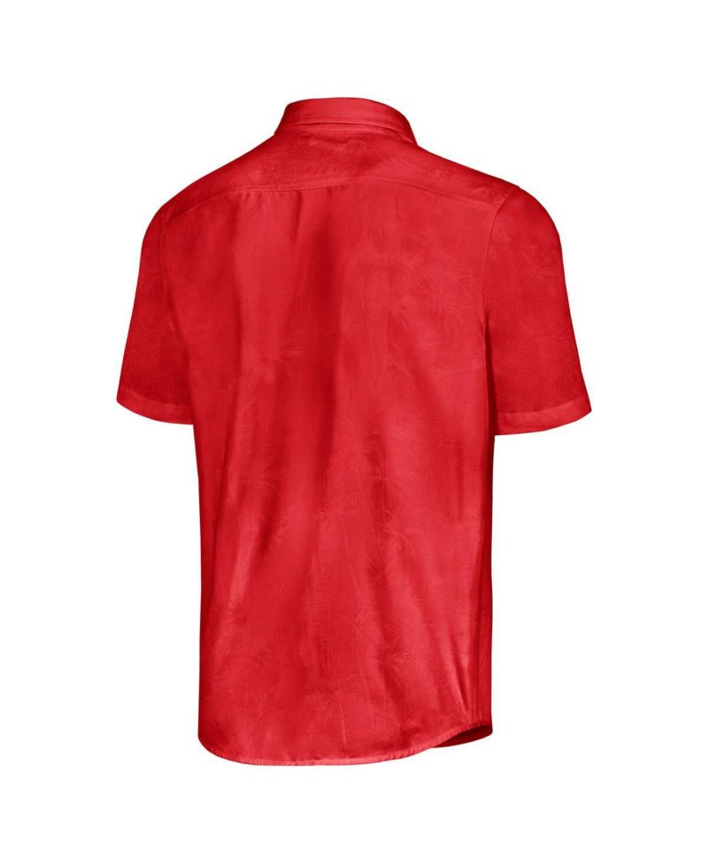 Men's Crimson Alabama Crimson Tide Sport Coconut Point Palm Vista IslandZone Button-Up Shirt