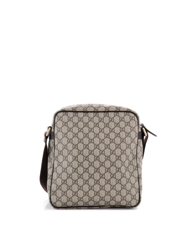 Medium Front Zip Messenger GG Coated Canvas