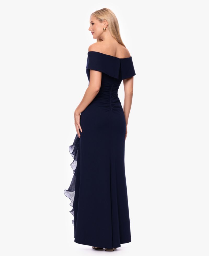 Women's Off-The-Shoulder Ruffled Gown