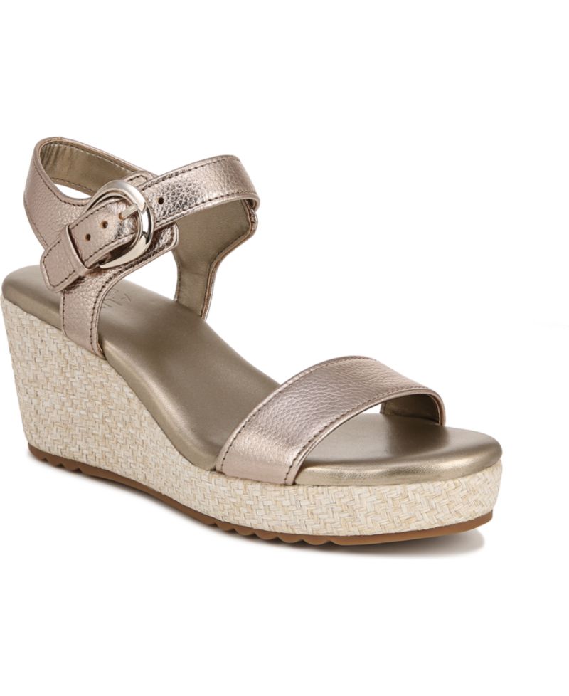 Women's Stella Open Round Toe Buckle Wedge Sandals