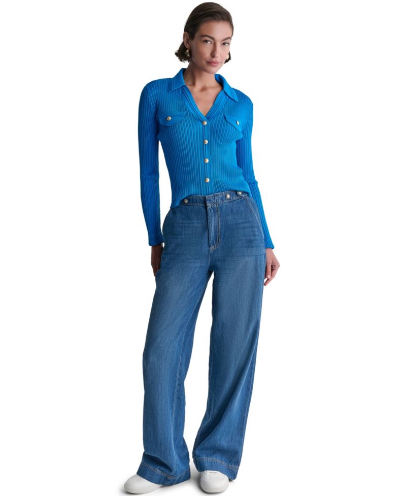 Women's Ultra High-Rise Wide-Leg Loose-Fit Jeans, 32" Inseam