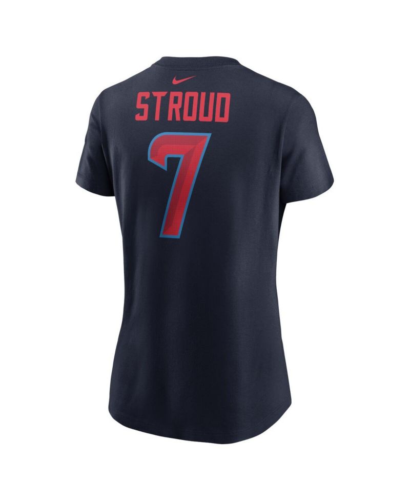 Women's C.J. Stroud Navy Houston Texans Player Name & Number T-Shirt