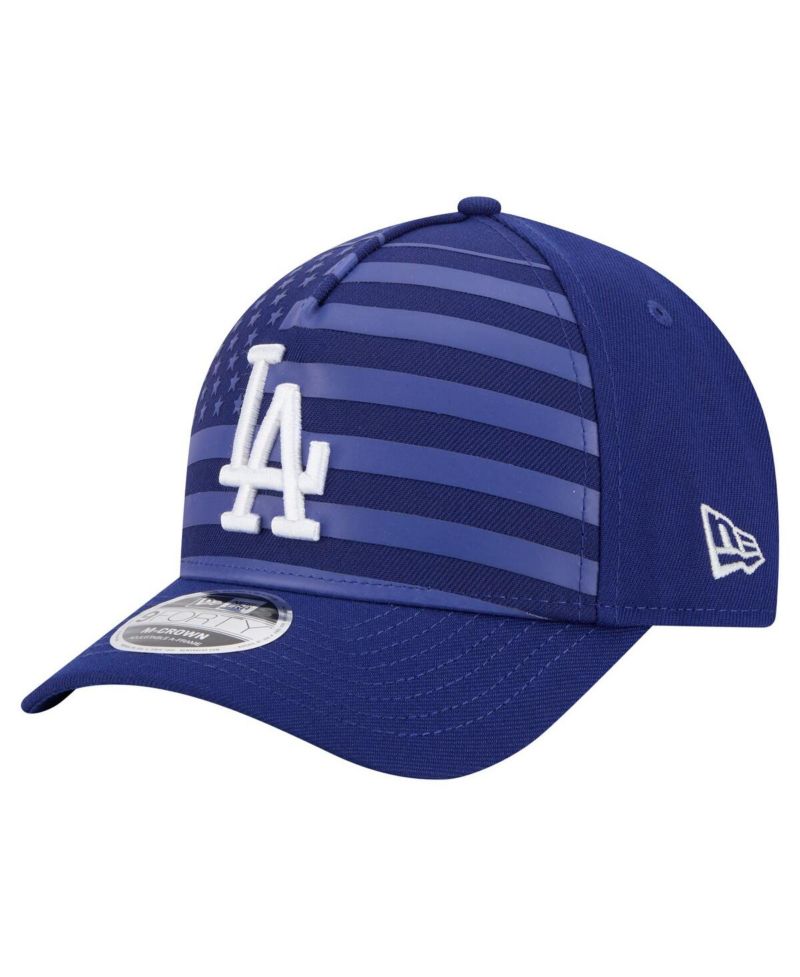 Men's Royal Los Angeles Dodgers American Flag 9FORTY M-Crown A-Frame Adjustable Hat