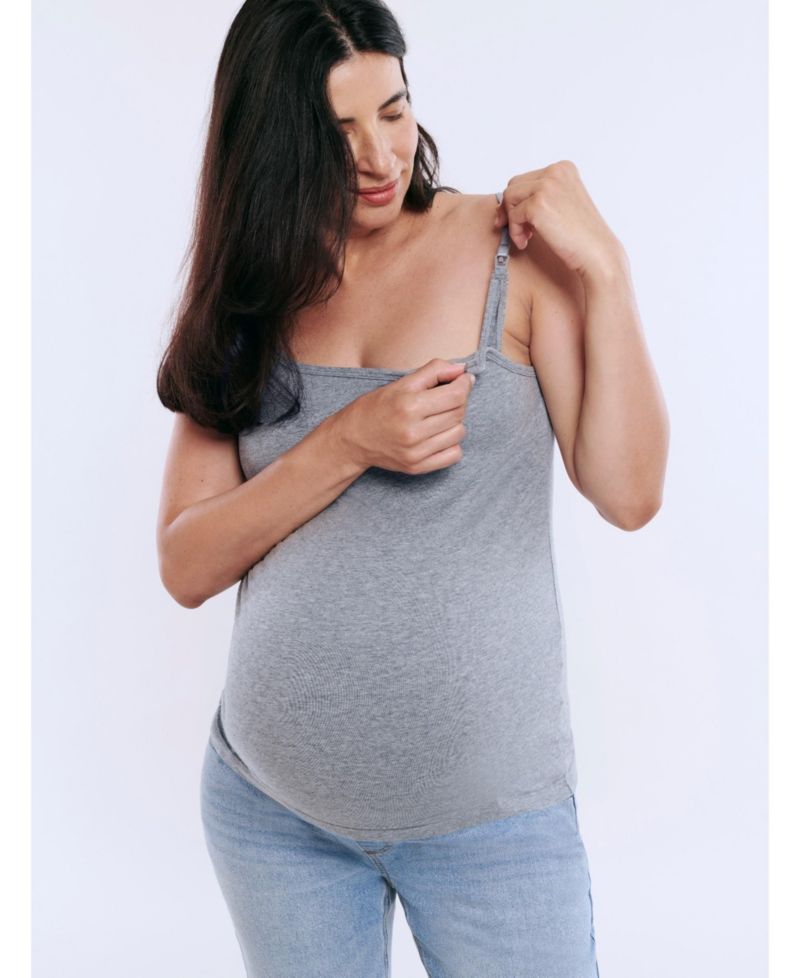 Women's Motherhood Clip Down Nursing Tank Top Cami