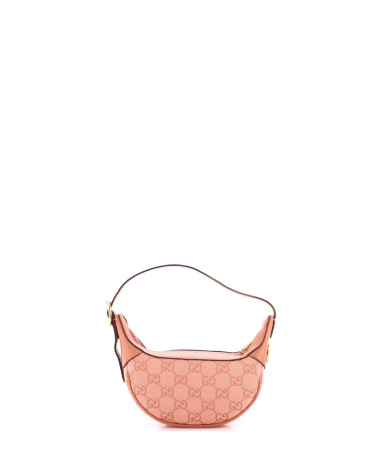 Mini Ophidia Half Moon Bag GG Canvas with Leather