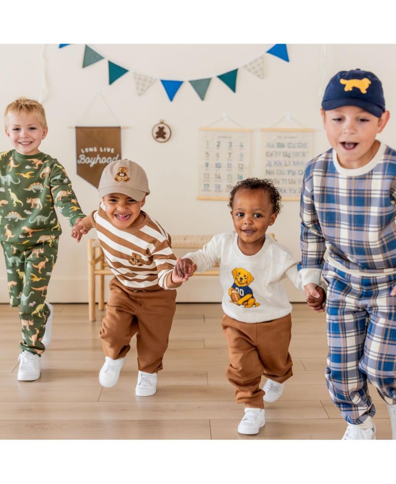 Little Boys Plaid Jogger