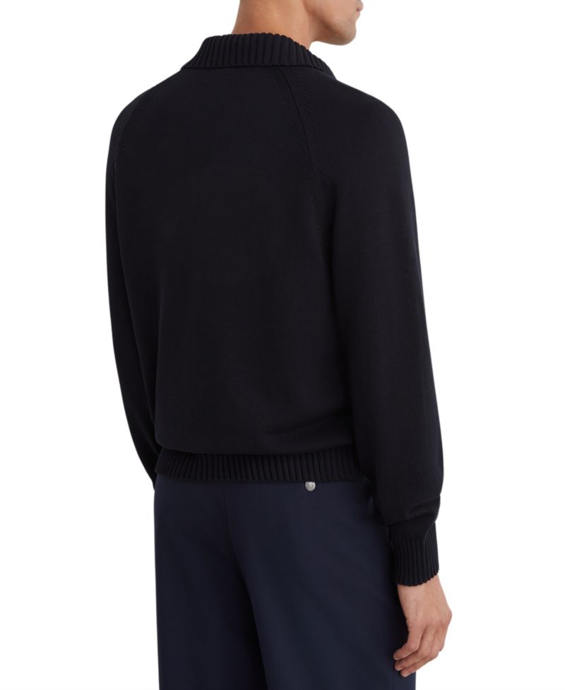 Men's Ashdown Long-Sleeve Open-Collar Raglan Sweater