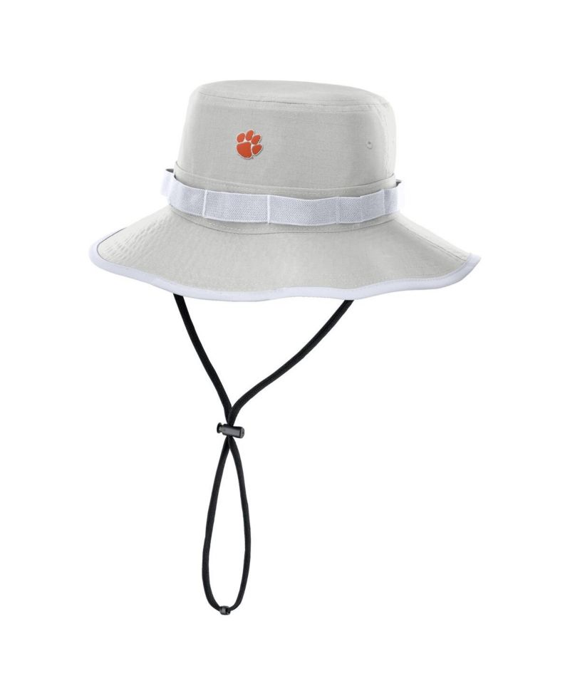 Men's Gray Clemson Tigers 2025 Sideline Apex Boonie Performance Bucket Hat