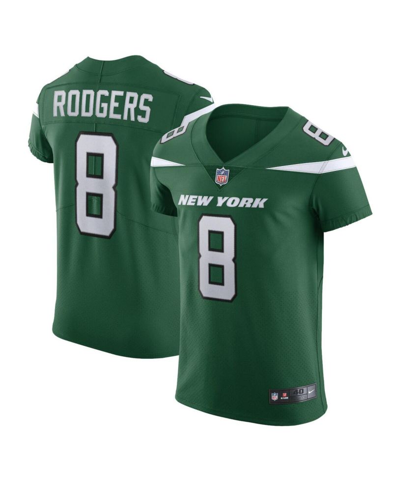 Men's Aaron Rodgers Gotham Green New York Jets Alternate Vapor F.U.S.E. Elite Jersey