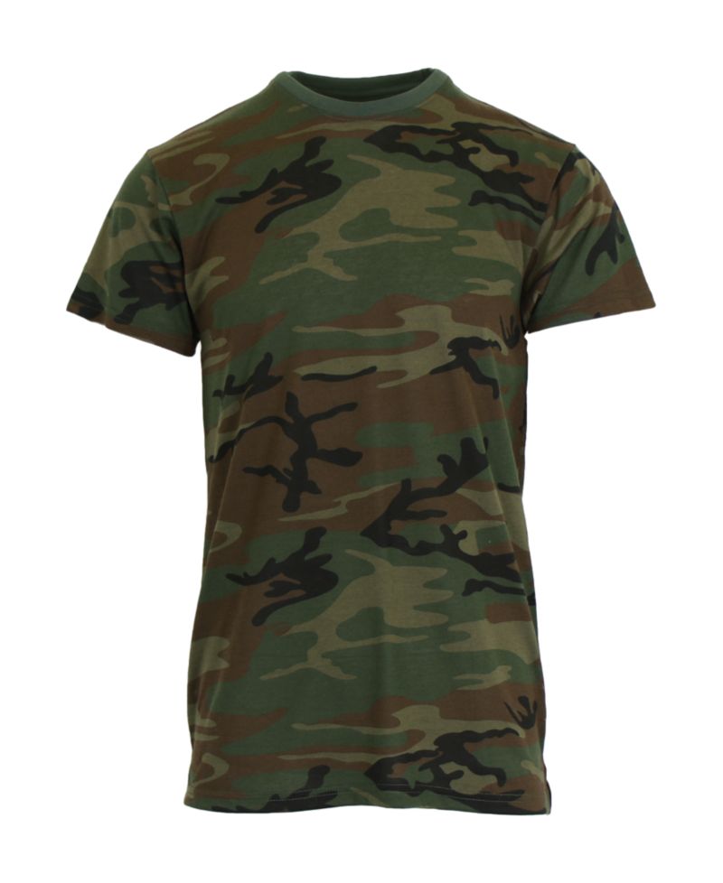 Men's Camo Printed Short Sleeve Crew Neck T-shirt