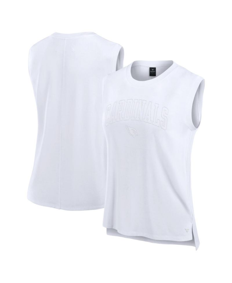 Women's White Arizona Cardinals Studio Gym Tank Top