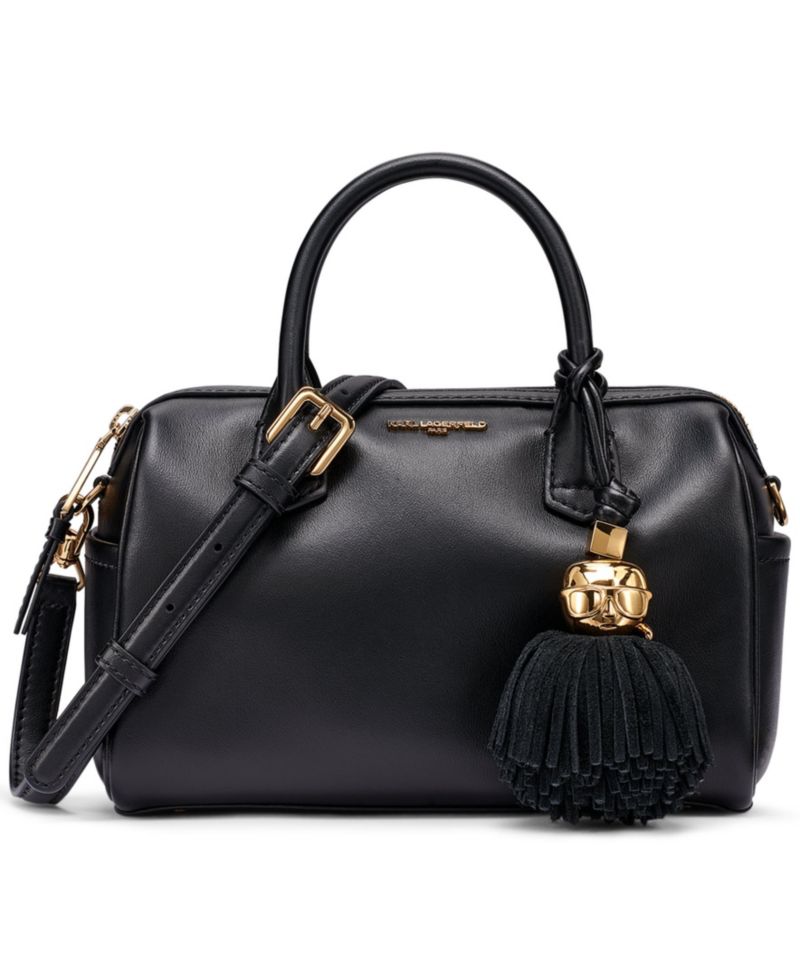 Perette Barrel Small Leather Crossbody Handbag