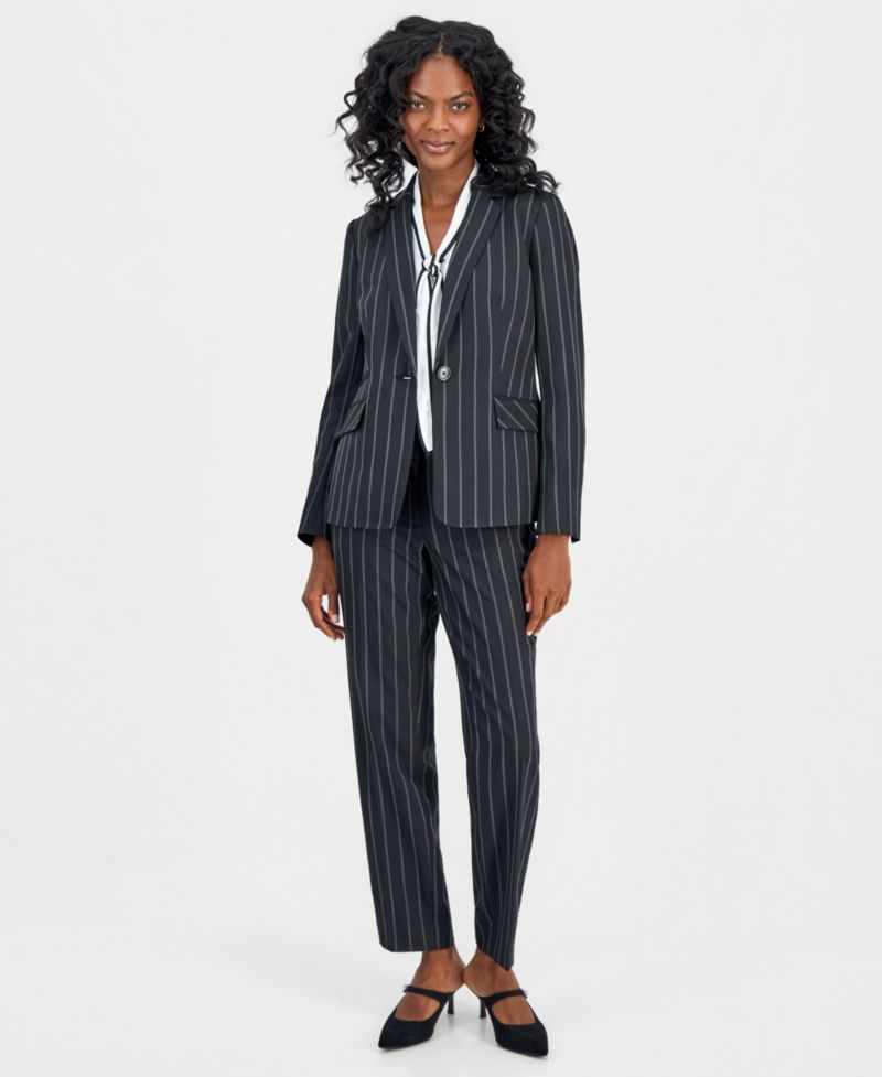 Women's Ava Straight-Leg Pinstripe Pants